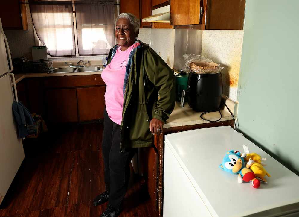Cynthia Whitaker in her new house